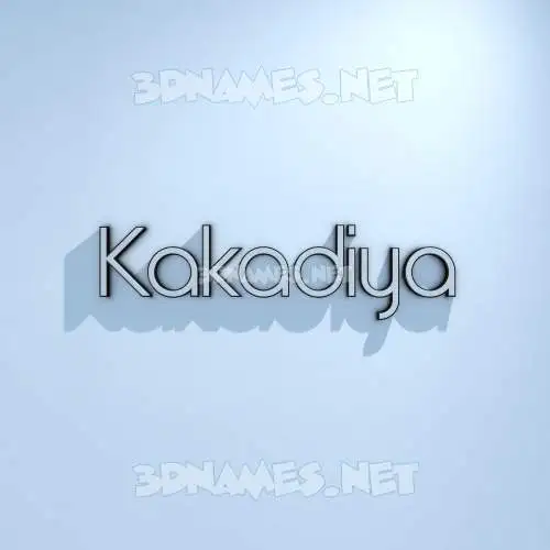 kakadiya in White Logo Cold style - 3D name wallpaper kakadiya in White Logo Cold style - 3D name wallpaper