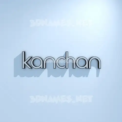 kanchan in White Logo Cold style - 3D name wallpaper