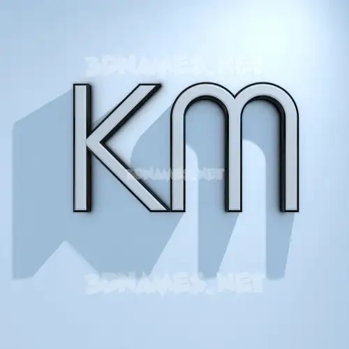 km in White Logo Cold style - 3D name wallpaper km in White Logo Cold style - 3D name wallpaper