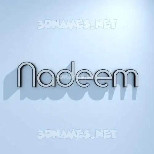 nadeem in White Logo Cold style - 3D name wallpaper