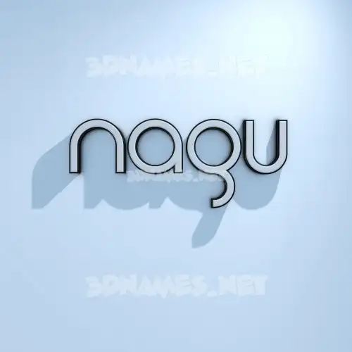 nagu in White Logo Cold style - 3D name wallpaper