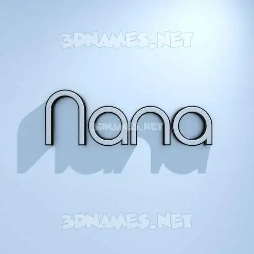 nana in White Logo Cold style - 3D name wallpaper nana in White Logo Cold style - 3D name wallpaper