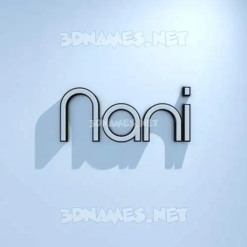 nani in White Logo Cold style - 3D name wallpaper nani in White Logo Cold style - 3D name wallpaper