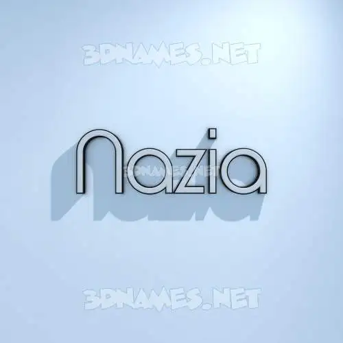 nazia in White Logo Cold style - 3D name wallpaper