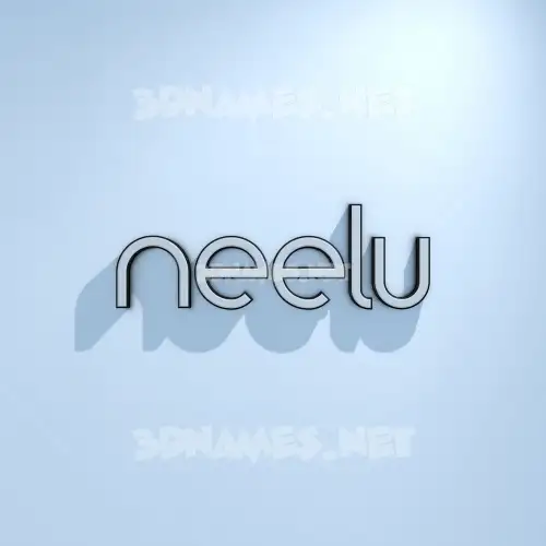 neelu in White Logo Cold style - 3D name wallpaper