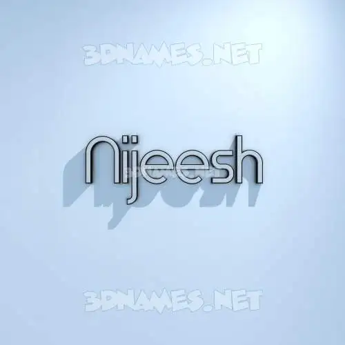 nijeesh in White Logo Cold style - 3D name wallpaper nijeesh in White Logo Cold style - 3D name wallpaper