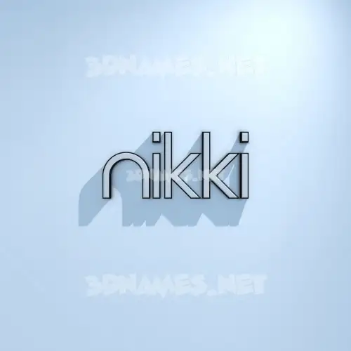 nikki in White Logo Cold style - 3D name wallpaper