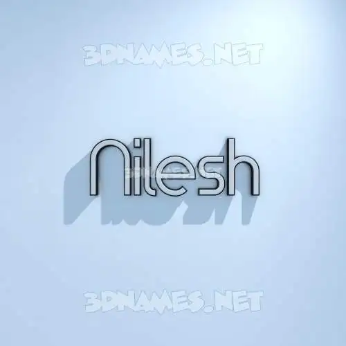 nilesh in White Logo Cold style - 3D name wallpaper