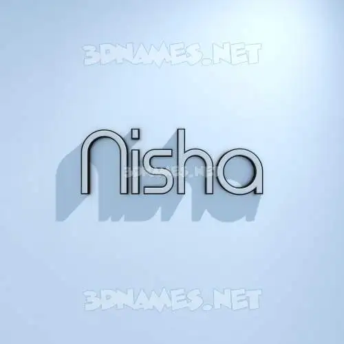 nisha in White Logo Cold style - 3D name wallpaper nisha in White Logo Cold style - 3D name wallpaper
