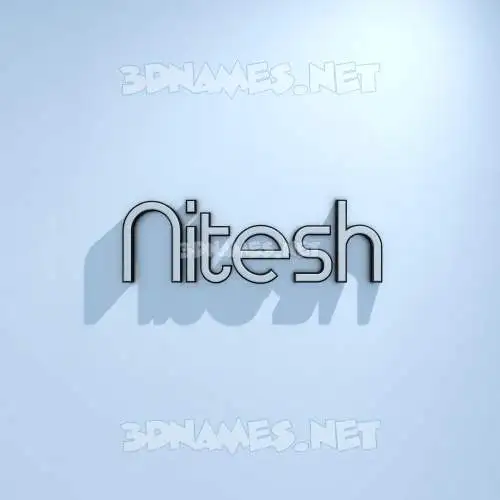 nitesh in White Logo Cold style - 3D name wallpaper