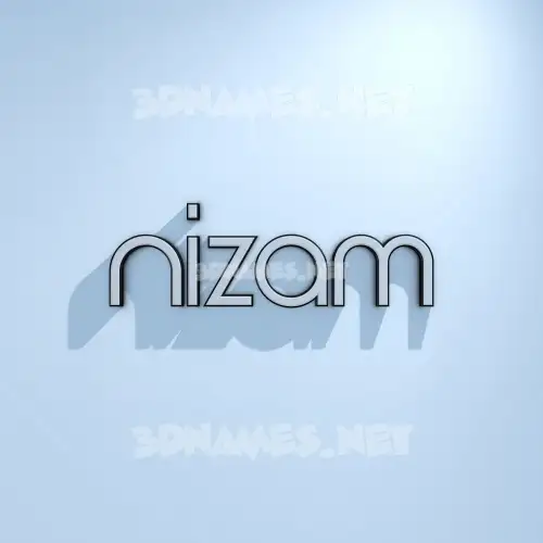 nizam in White Logo Cold style - 3D name wallpaper
