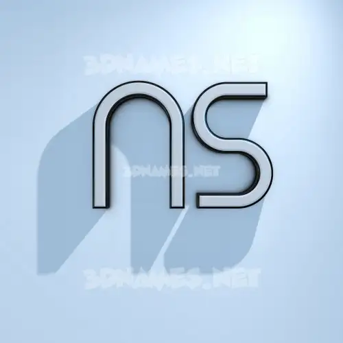 ns in White Logo Cold style - 3D name wallpaper ns in White Logo Cold style - 3D name wallpaper
