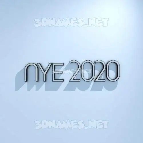 nye 2020 in White Logo Cold style - 3D name wallpaper nye 2020 in White Logo Cold style - 3D name wallpaper