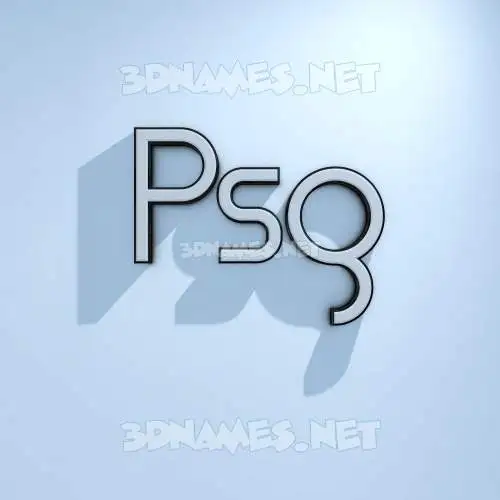 psg in White Logo Cold style - 3D name wallpaper