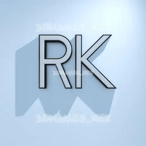rk in White Logo Cold style - 3D name wallpaper rk in White Logo Cold style - 3D name wallpaper