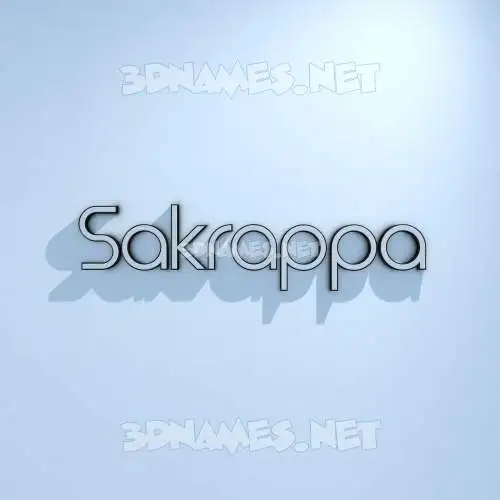 sakrappa in White Logo Cold style - 3D name wallpaper sakrappa in White Logo Cold style - 3D name wallpaper