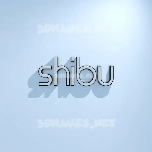 shibu in White Logo Cold style - 3D name wallpaper