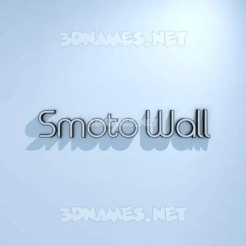 smoto wall in White Logo Cold style - 3D name wallpaper