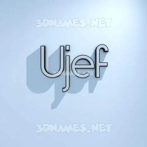 ujef in White Logo Cold style - 3D name wallpaper ujef in White Logo Cold style - 3D name wallpaper