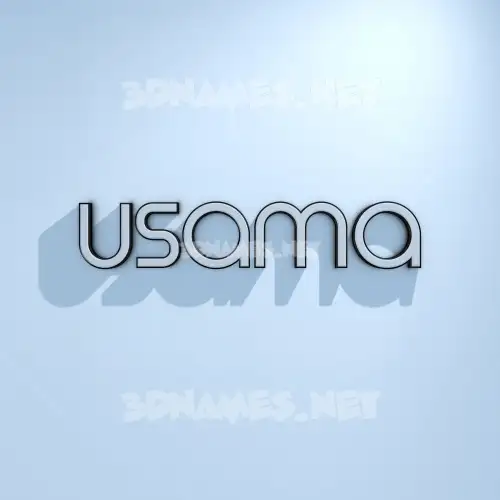usama in White Logo Cold style - 3D name wallpaper