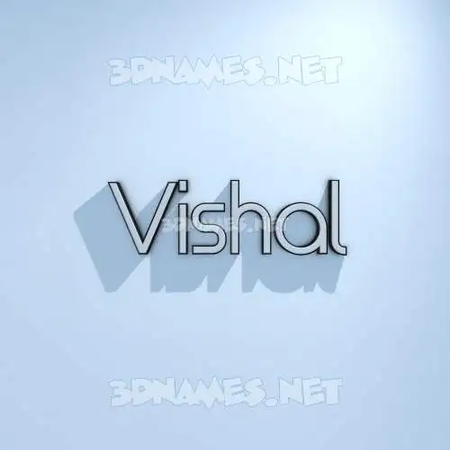 vishal in White Logo Cold style - 3D name wallpaper