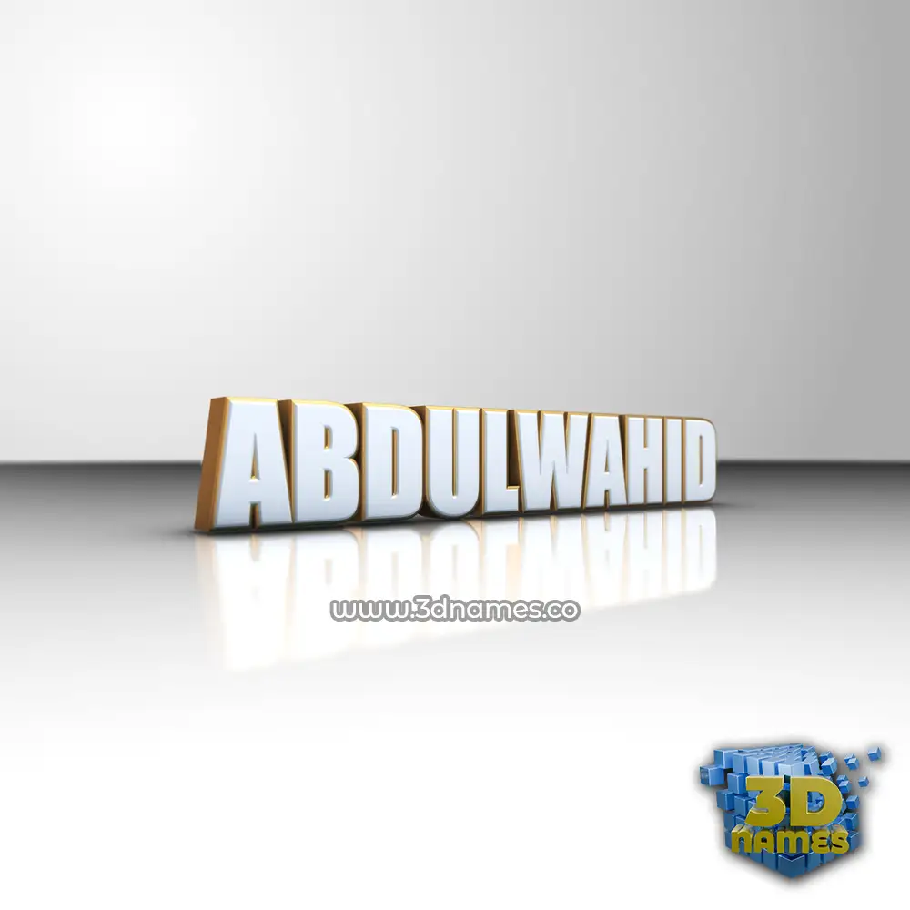 abdulwahid in White'n'Gold style - 3D name wallpaper abdulwahid in White'n'Gold style - 3D name wallpaper