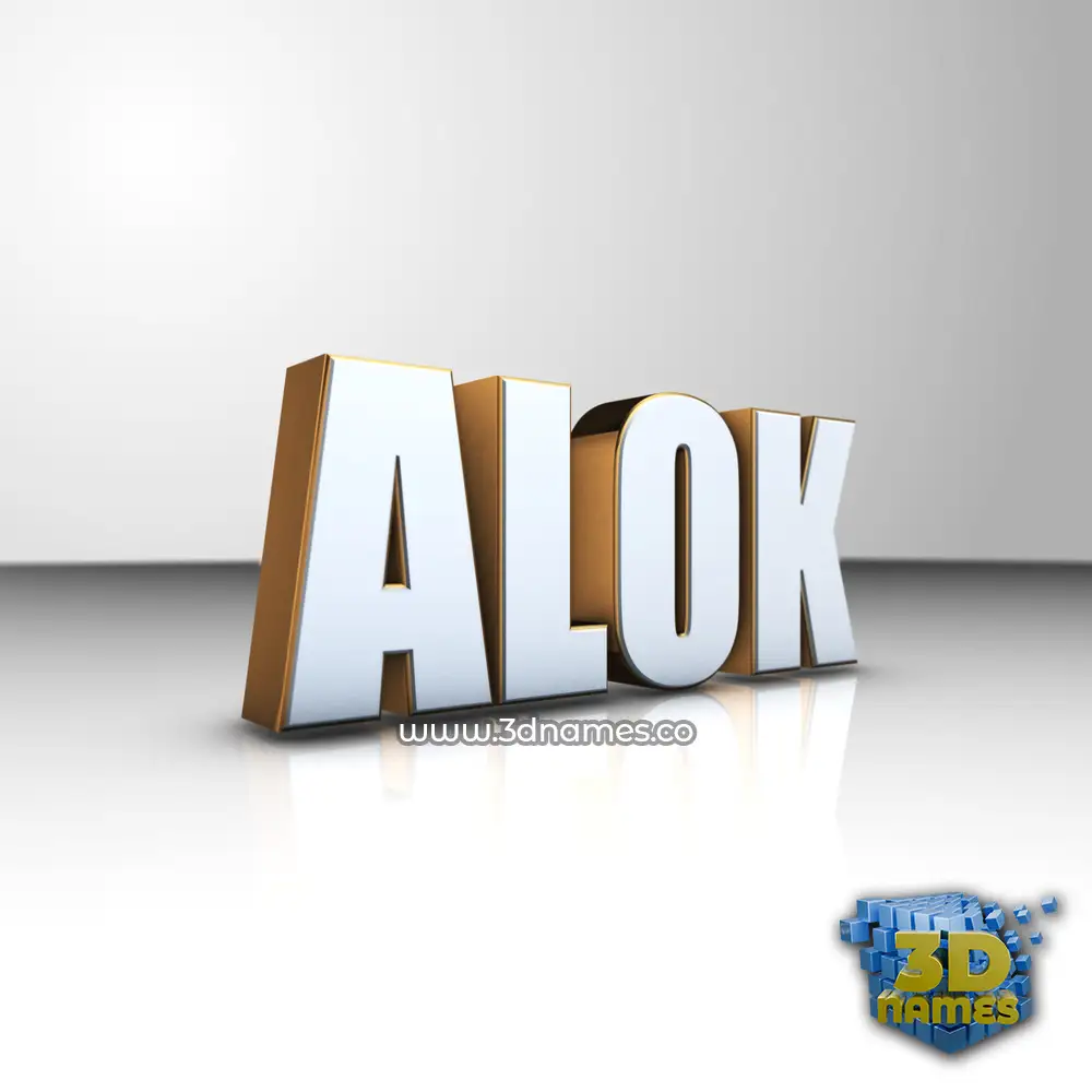 alok in White'n'Gold style - 3D name wallpaper alok in White'n'Gold style - 3D name wallpaper