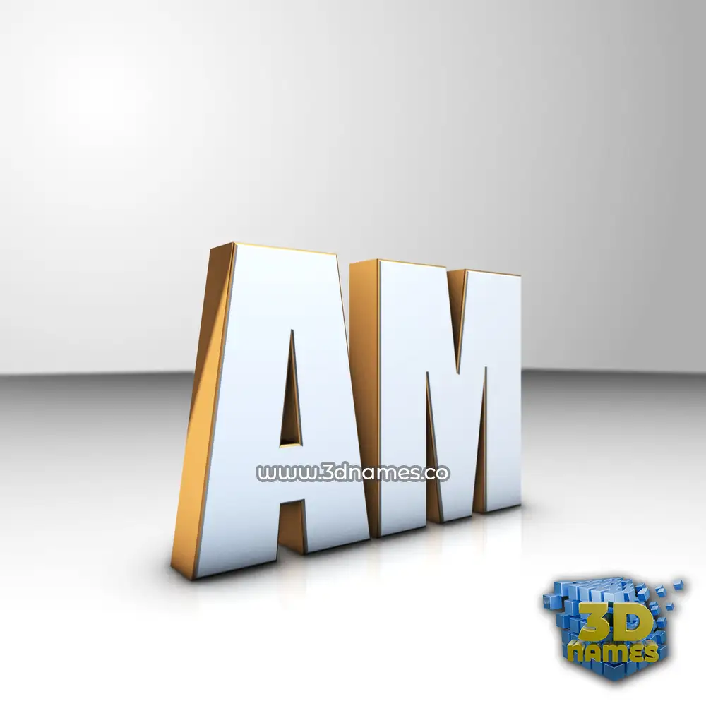 am in White'n'Gold style - 3D name wallpaper