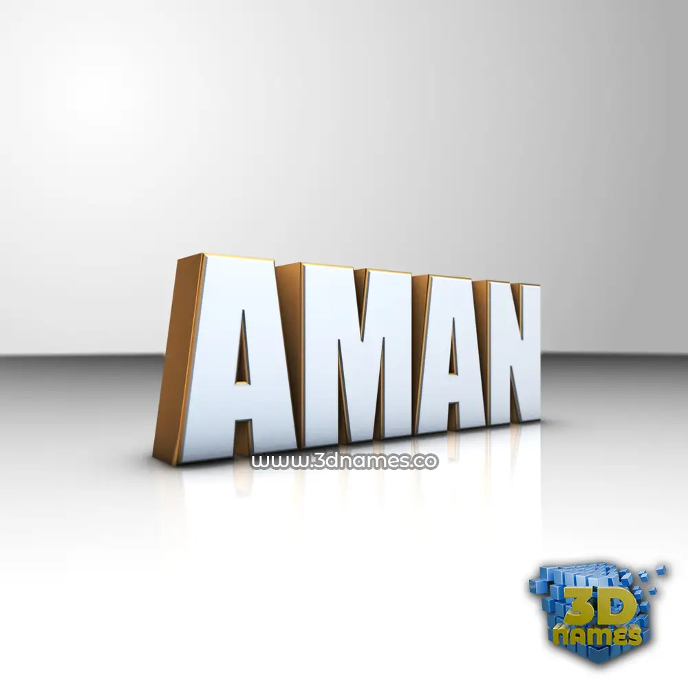 aman in White'n'Gold style - 3D name wallpaper aman in White'n'Gold style - 3D name wallpaper