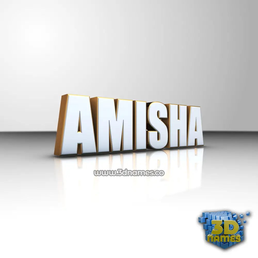 amisha in White'n'Gold style - 3D name wallpaper amisha in White'n'Gold style - 3D name wallpaper