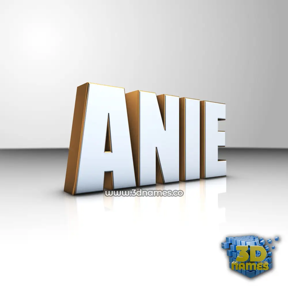 anie in White'n'Gold style - 3D name wallpaper anie in White'n'Gold style - 3D name wallpaper