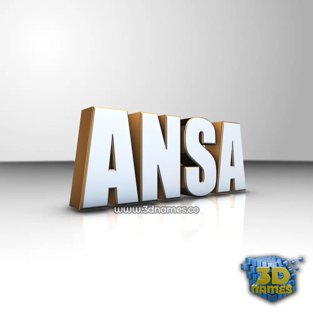 ansa in White'n'Gold style - 3D name wallpaper ansa in White'n'Gold style - 3D name wallpaper