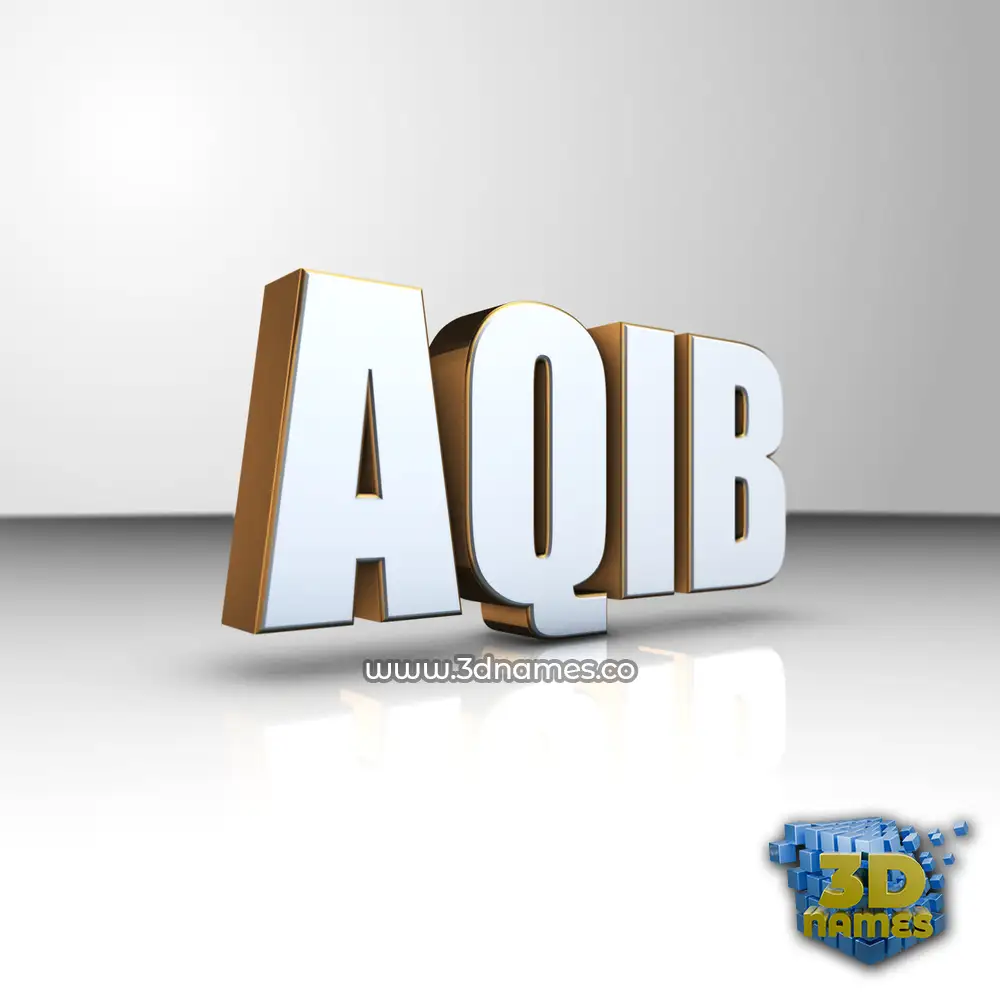 aqib in White'n'Gold style - 3D name wallpaper aqib in White'n'Gold style - 3D name wallpaper
