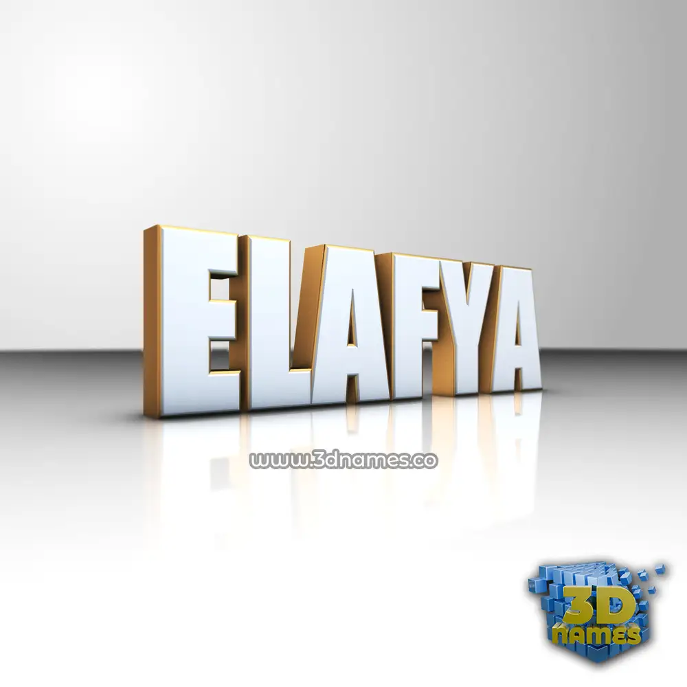 elafya in White'n'Gold style - 3D name wallpaper elafya in White'n'Gold style - 3D name wallpaper
