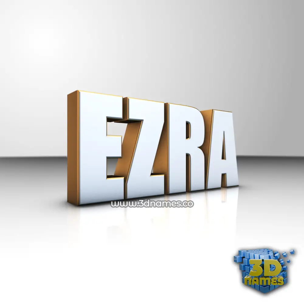 ezra in White'n'Gold style - 3D name wallpaper ezra in White'n'Gold style - 3D name wallpaper