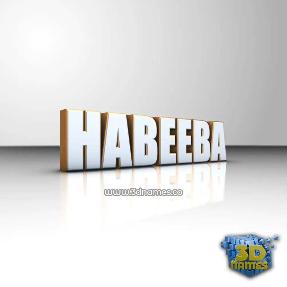 habeeba in White'n'Gold style - 3D name wallpaper habeeba in White'n'Gold style - 3D name wallpaper