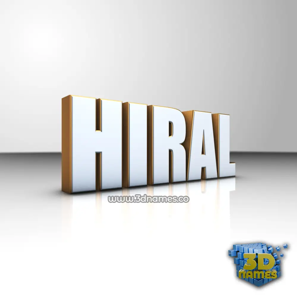 hiral in White'n'Gold style - 3D name wallpaper hiral in White'n'Gold style - 3D name wallpaper