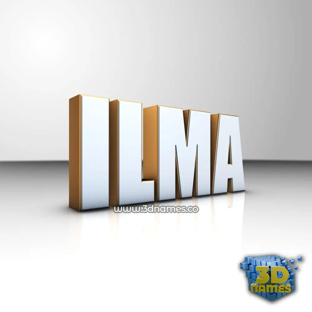 ilma in White'n'Gold style - 3D name wallpaper ilma in White'n'Gold style - 3D name wallpaper