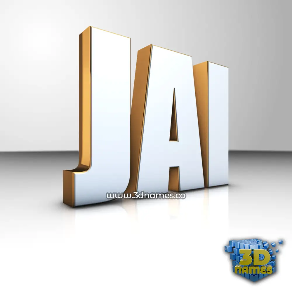 jai in White'n'Gold style - 3D name wallpaper jai in White'n'Gold style - 3D name wallpaper