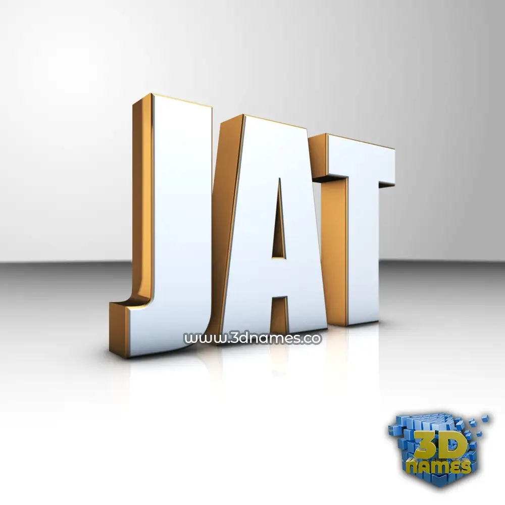 jat in White'n'Gold style - 3D name wallpaper jat in White'n'Gold style - 3D name wallpaper
