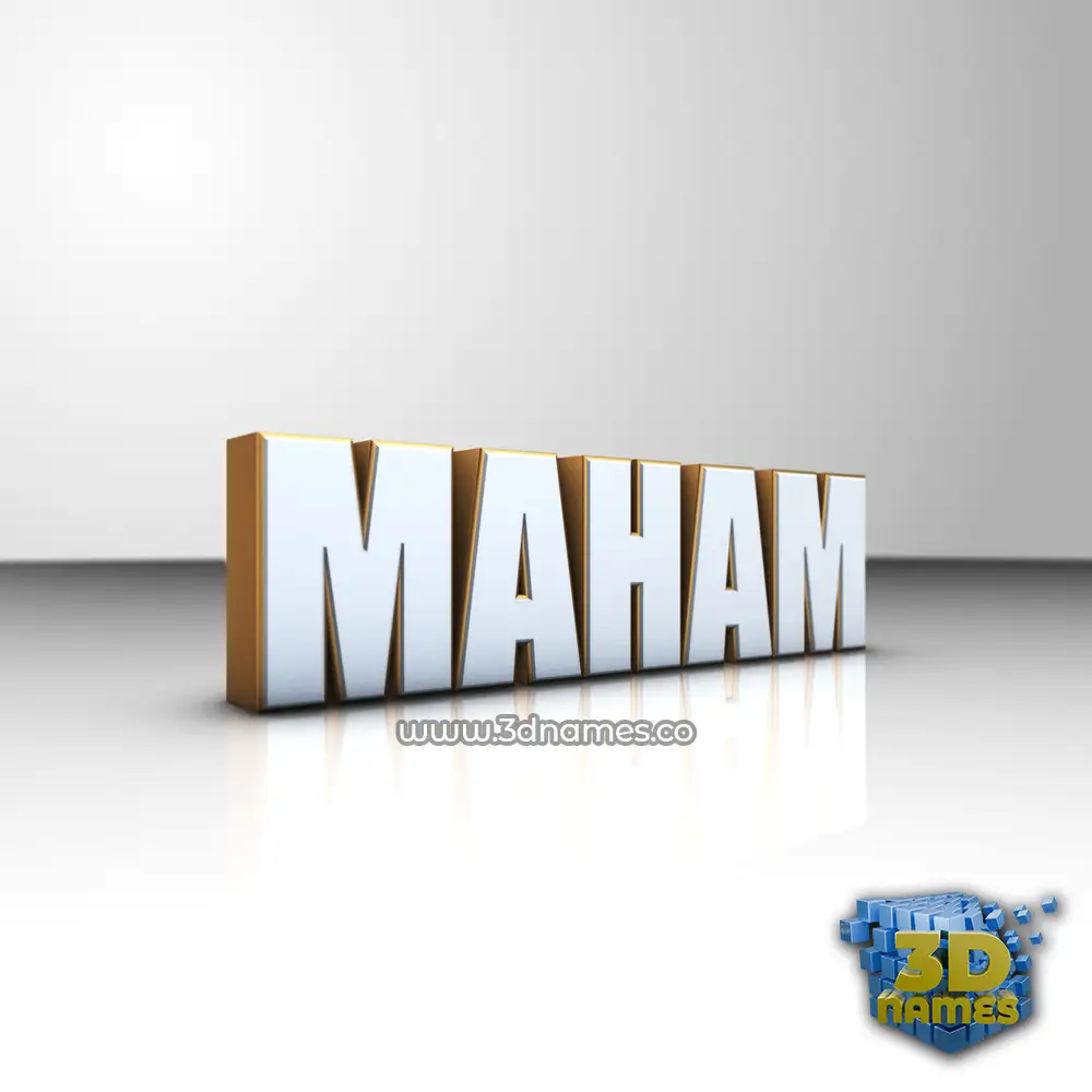maham in White'n'Gold style - 3D name wallpaper maham in White'n'Gold style - 3D name wallpaper