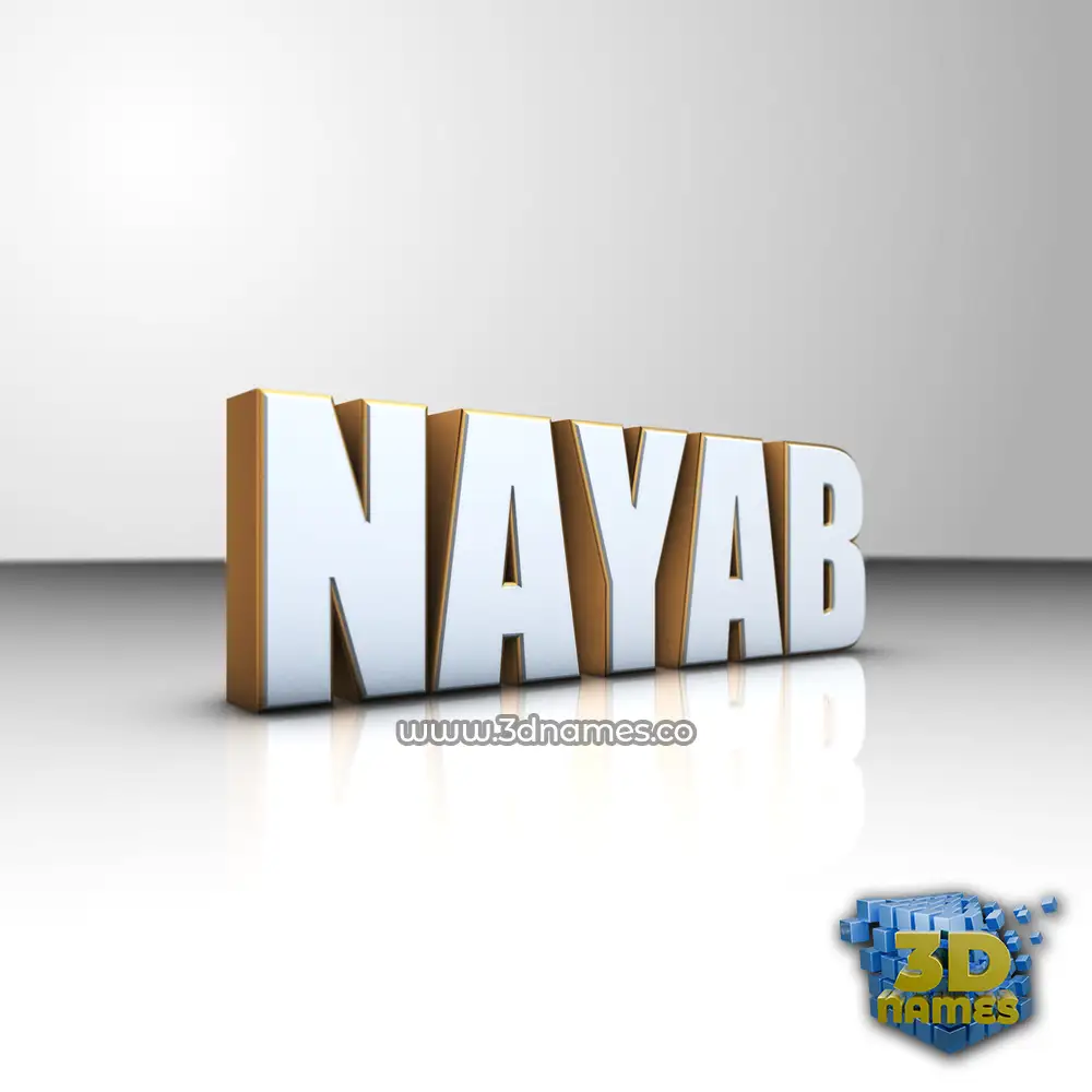 nayab in White'n'Gold style - 3D name wallpaper nayab in White'n'Gold style - 3D name wallpaper