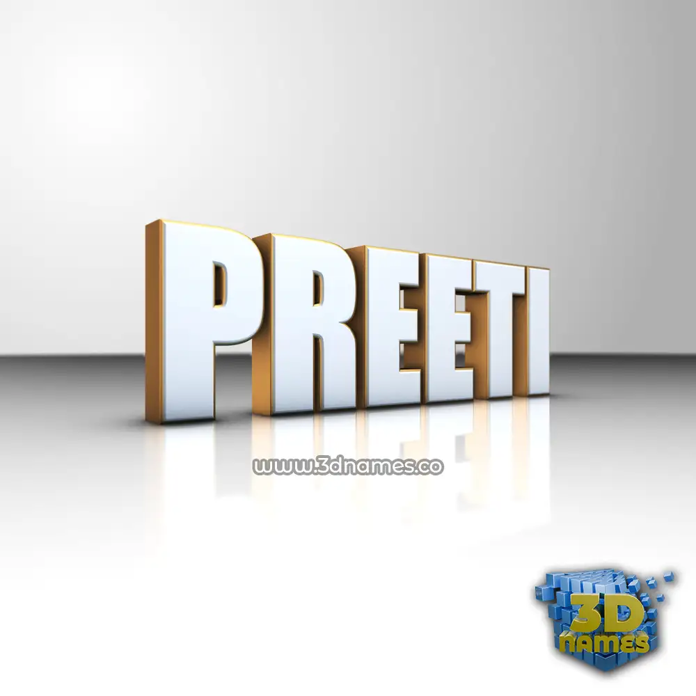 preeti in White'n'Gold style - 3D name wallpaper preeti in White'n'Gold style - 3D name wallpaper
