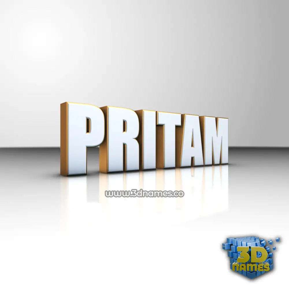 pritam in White'n'Gold style - 3D name wallpaper pritam in White'n'Gold style - 3D name wallpaper