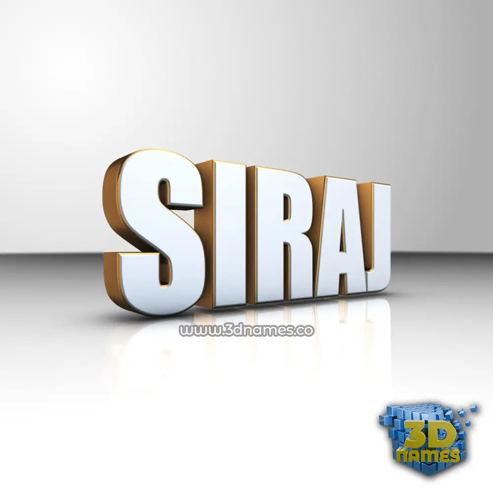 siraj in White'n'Gold style - 3D name wallpaper siraj in White'n'Gold style - 3D name wallpaper