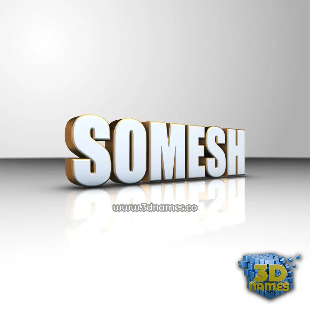 somesh in White'n'Gold style - 3D name wallpaper somesh in White'n'Gold style - 3D name wallpaper