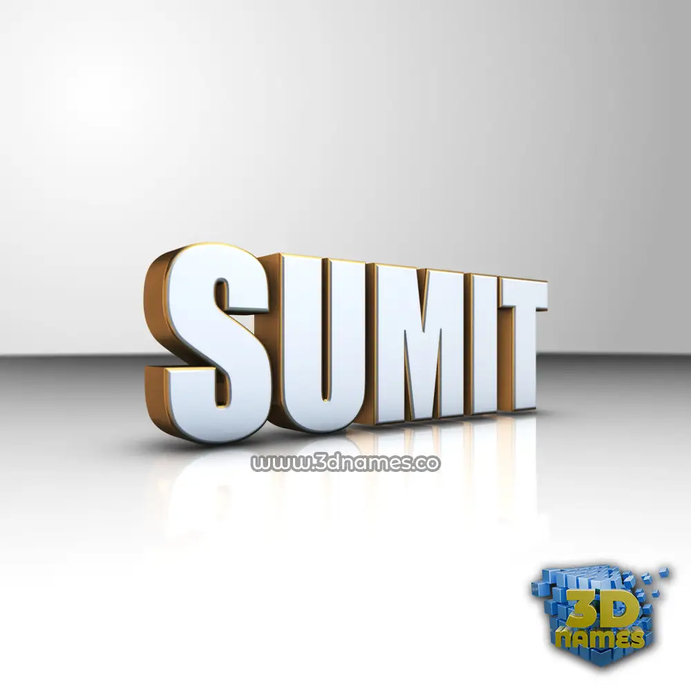 sumit in White'n'Gold style - 3D name wallpaper sumit in White'n'Gold style - 3D name wallpaper