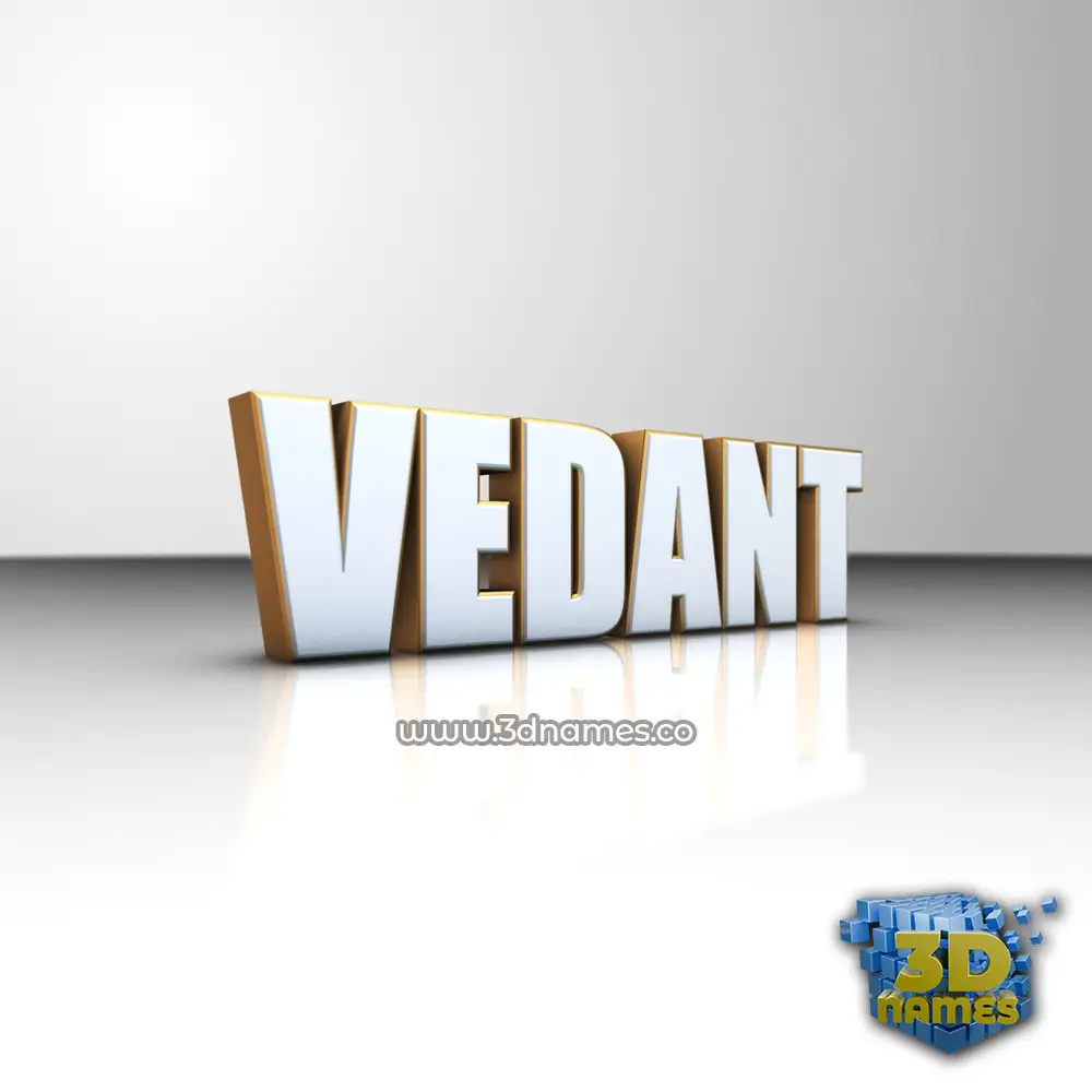 vedant in White'n'Gold style - 3D name wallpaper vedant in White'n'Gold style - 3D name wallpaper
