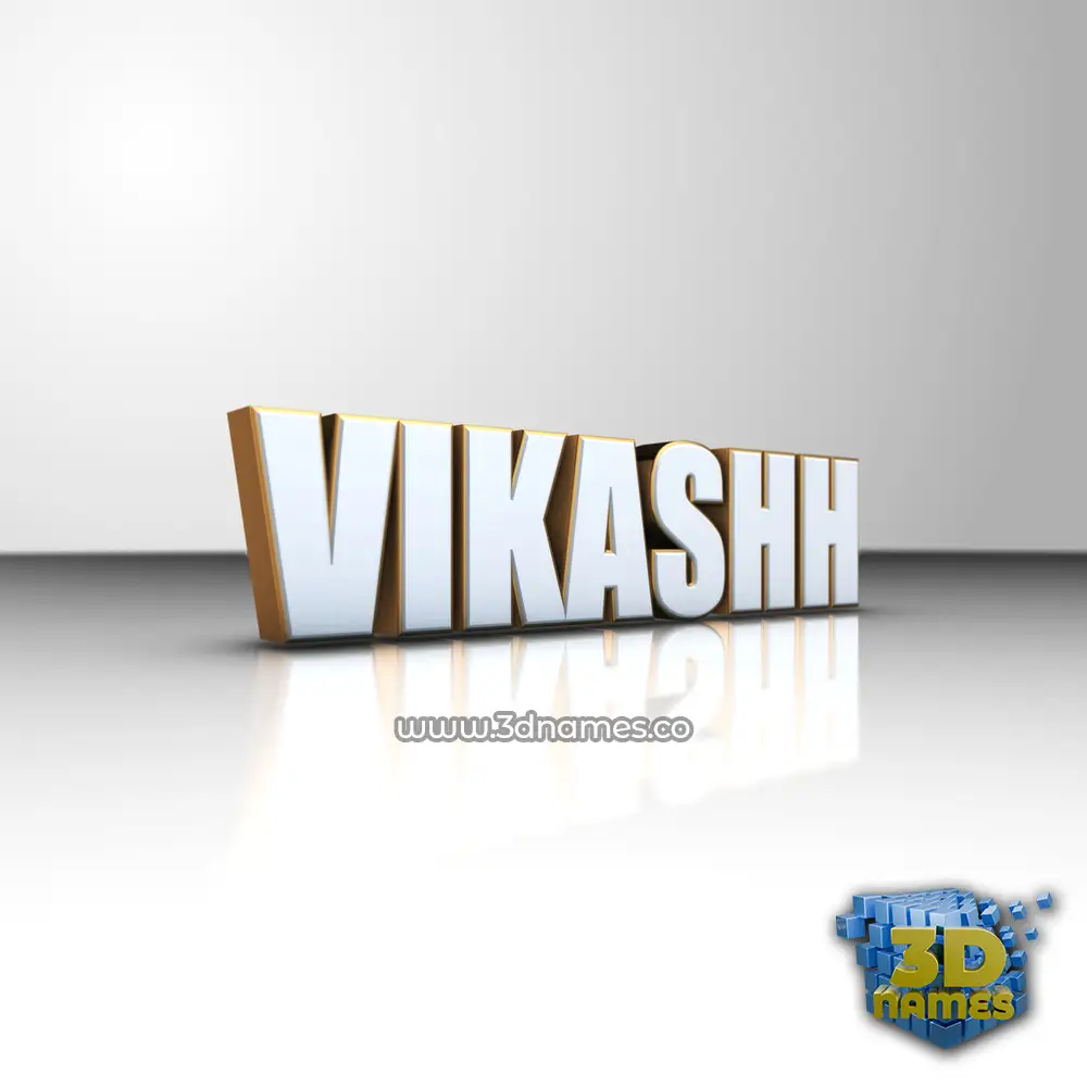 vikashh in White'n'Gold style - 3D name wallpaper vikashh in White'n'Gold style - 3D name wallpaper