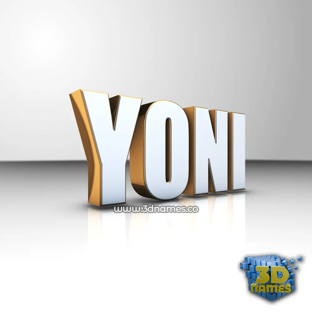yoni in White'n'Gold style - 3D name wallpaper yoni in White'n'Gold style - 3D name wallpaper